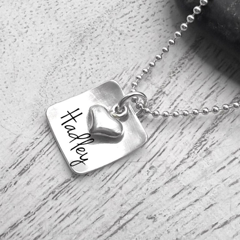 Personalized Letter Engraved Necklace