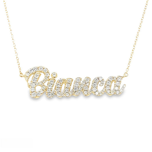 Custom Crystal Nameplate Necklace