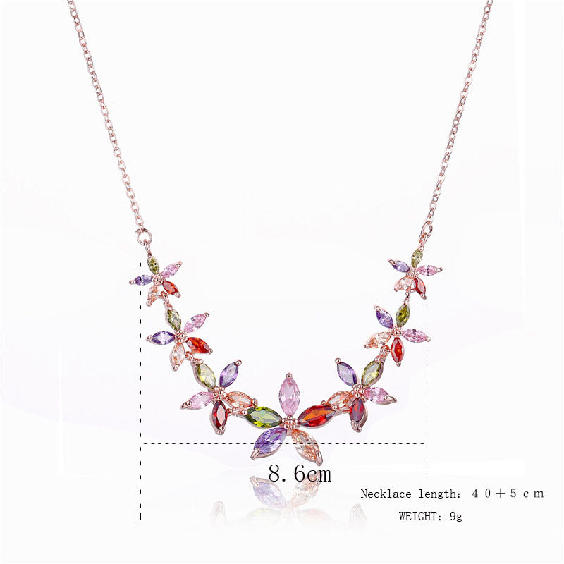 Rainbow Star Flower Necklace