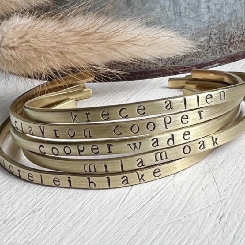 Custom Letters Adjustable Open Bangle