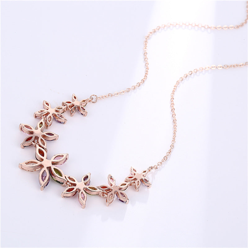 Rainbow Star Flower Necklace