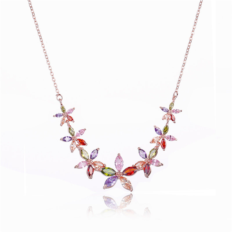 Rainbow Star Flower Necklace