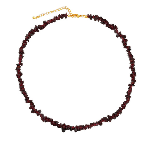 Burgundy Irregular Beaded Necklace