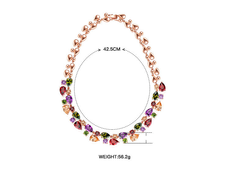 Multicolored Zircon Necklace