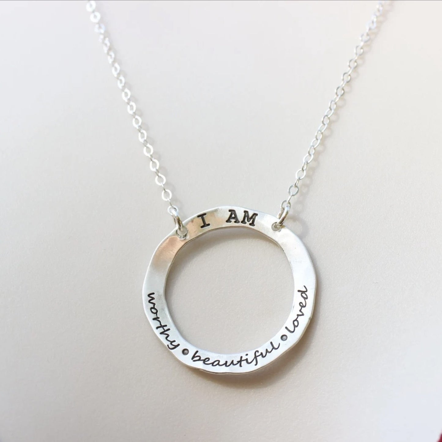 Custom Circle Letters Engraved Pendant