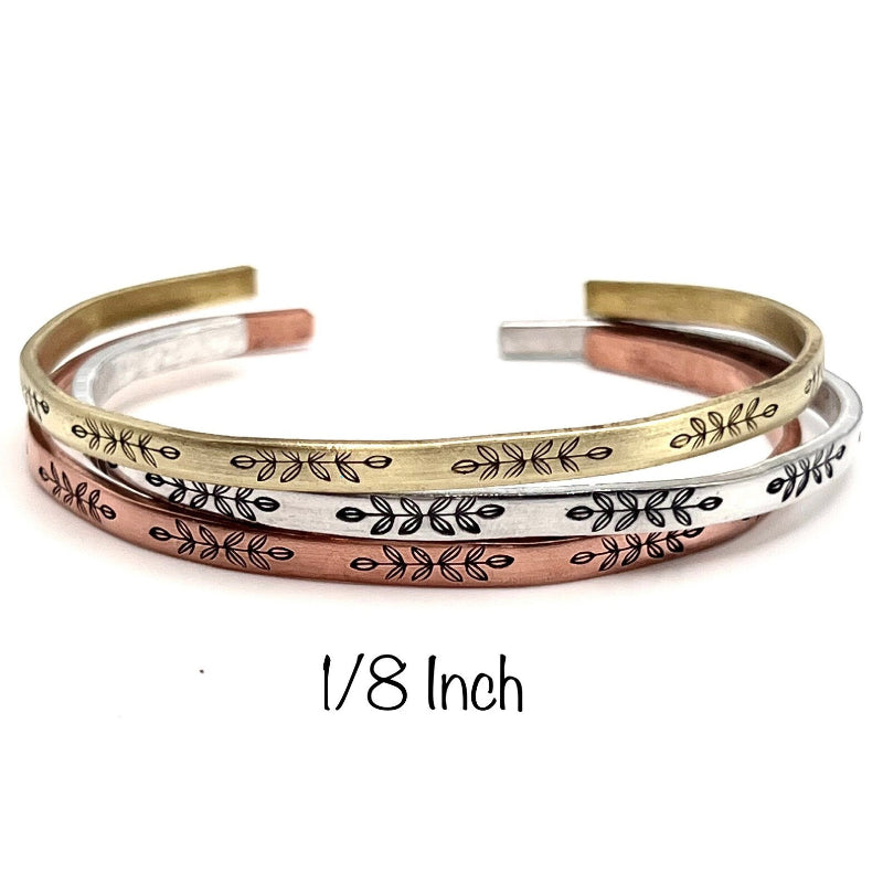 Custom Letters Adjustable Open Bangle