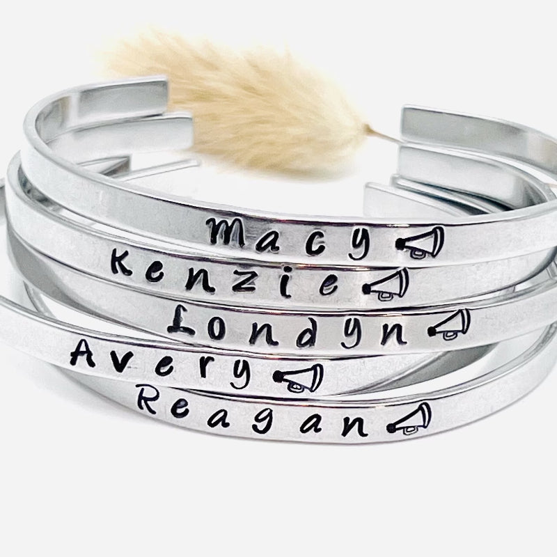 Custom Letters Adjustable Open Bangle